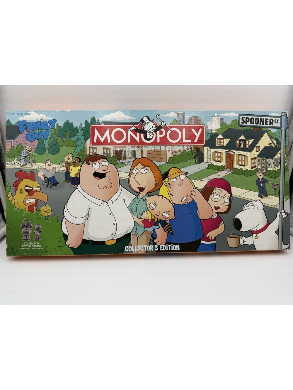 Family Guy Monopoly Board Game Collecters Edition, 6 Collectible Tokens COMPLETE